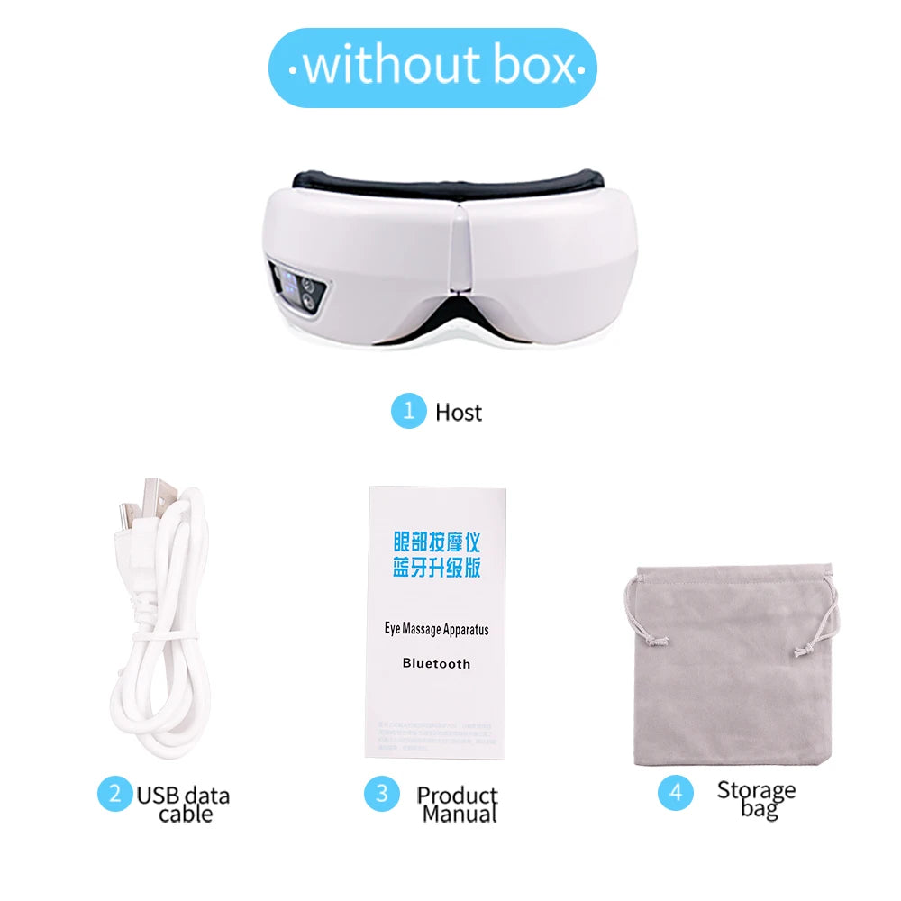 Masseur Oculaire Intelligent 6D GlowSoft - Chaleur, Vibration & Compression d'Air