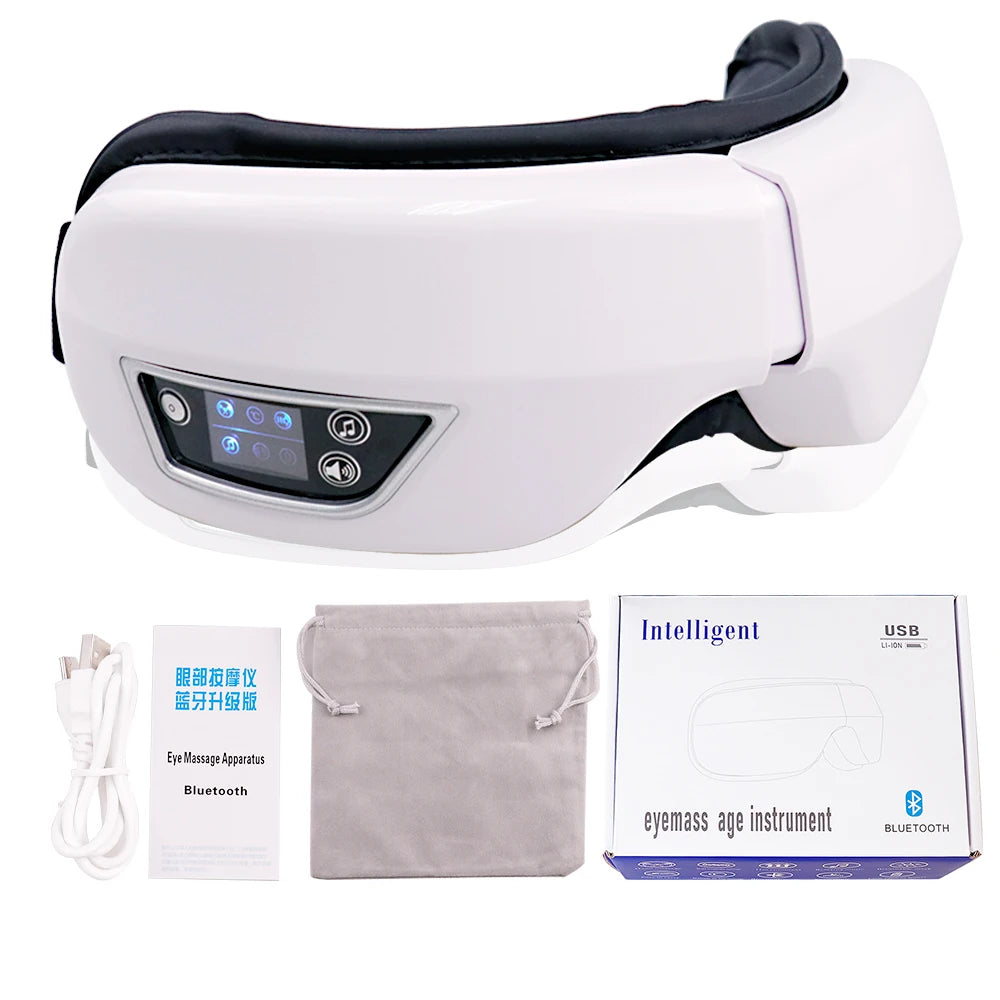 Masseur Oculaire Intelligent 6D GlowSoft - Chaleur, Vibration & Compression d'Air