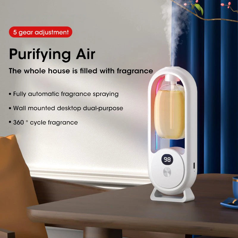 Diffuseur Intelligent d'Huiles Essentielles - 5 Vitesses & Eclairage d'Ambiance