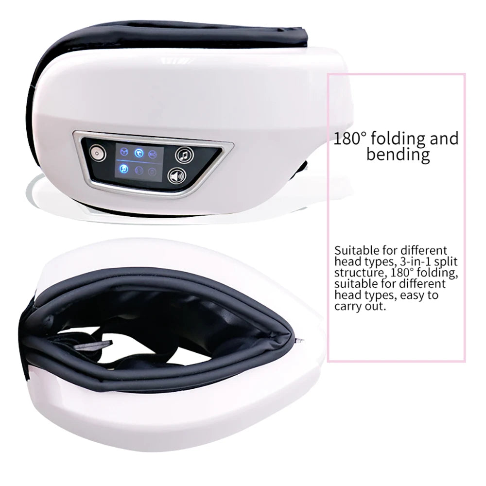 Masseur Oculaire Intelligent 6D GlowSoft - Chaleur, Vibration & Compression d'Air