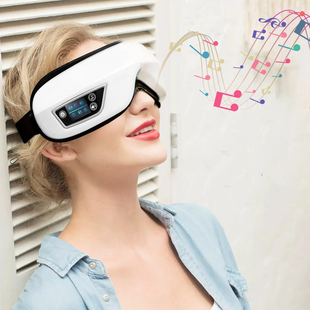 Masseur Oculaire Intelligent 6D GlowSoft - Chaleur, Vibration & Compression d'Air