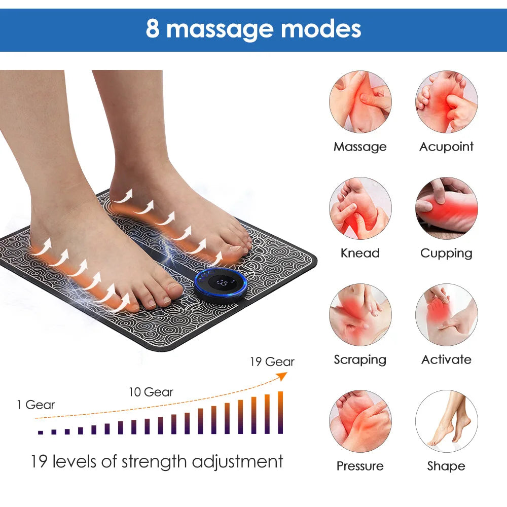 Coussin de Massage EMS GlowSoft - Soulagement & Relaxation des Pieds